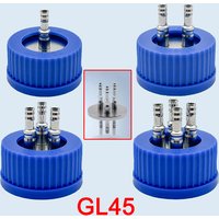 GL45 feeding bottle cap Fermentation Tank Reactor Cover 304 Stainless Steel Lid with Headspace Caps Refill Cover ,1Piece