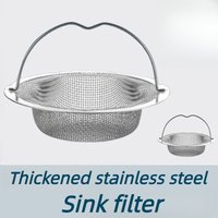 Replaceable Stainless Steel Strainer for Kitchen Sink, Fine Mesh Filter to Catch Debris, Fits Most Standard Drain Openings