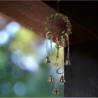 Witchy Wind Chimes Door Hanging Witch Bell Wreath Protection Wicca Things Clear Negative Energy Witchcraft Supplies Home Decor