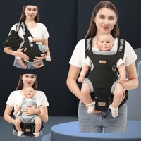 Detachable Baby Carrier with Hip Seat Support for Newborns Suitable for 0-36 Months Weight 7-45 Pounds Waist Cushion Included