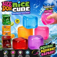 Schylling Needoh Nice Cube Sensory Fidget Toy for Stress Relief Squishy Squeeze Cube Anti-Anxiety Focus Aid for Adults ADHD Auti
