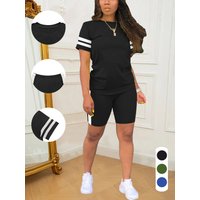 2025 Women's Summer Short Shorts Set Casual Versatile Outfit for Hot Weather Comfortable Lightweight Clothing Set