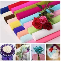 Colorful Handmade Crepe Paper DIY Material Rose Telescopic Curling Paper for Home Student Party Decoration