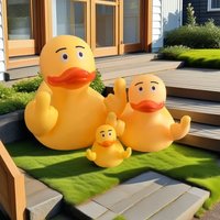 Middle Finger Duck Novelty Dashboard Decor for Jeep Car Truck Interior Funny Yellow Rubber Duck with Attitude