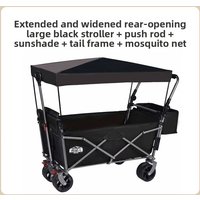 Multi-person Children's Stroller Camping Stroller,Reclining Outdoor Camping Stroller,Foldable,Extended,Seat-operated,with Canopy