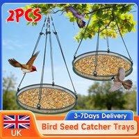 2PCS Bird Seed Catcher Trays Diameter Seed Collector Hanging Hoop Platform Hanging Bird Feeder Outdoor Bird Feeding Patio Garden