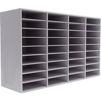 36 Compartment Literature Organizer White PVC Board 39.4x11.8x24in 176lbs Load-bearing Removable Partition for Office School