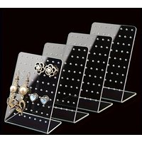 1pc Acrylic Jewelry Stand, Pin Earrings Earrings Shelf Earrings Display Board Storage Jewelry Necklace Display Stand