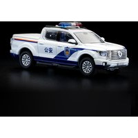 XCARTOYS 1/64T16-11 Great Wall Cannon Pickup Mountain Cannon Public Security Police Car Model Replica Series Children Gifts Boy