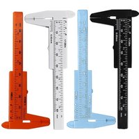 0-80mm Double Scale Mini Plastic Sliding Vernier Caliper Gauge Measure Tool Ruler Micrometer Student Measuring Tool