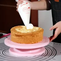 Plastic Cake Turntable Dough Pastry Decorating Cake Stand Rotary Table DIY Pan Round Cookie Stand Rotating Cake Rotary Table