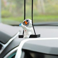 JSNY Car Pendant Funny Astronaut Cartoon Pendant Car Rearview Mirror Pendant Car Interior Decoration Car Rearview Mirror Hanging