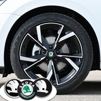 56/60/65/68MM Car Wheel Center Hub Caps Sticker Tire Rim Covers For Skoda S Fabia Rapid Superb Octavia A5 a7 2 Kodiaq Scala VRS