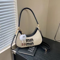 Elegant Fashionable Letter Logo Diaper Bag Luxury Crossbody Handbag For Women Unique Textured Shoulder Tote