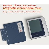 Twosheep suit for Kobo Libra Colour Kobo Libra2 7-inch Case Magnetic Detachable Cover Clear Back Wuxia Martial Arts Manual Style