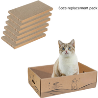Durable Cardboard Cat Scratching Pad with Cat Bed Combo Non-Shedding All-Season Pet Bed Toy for Cats, Essential Pet Supplies