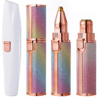 2 IN 1 Wiederaufladbare Epilierer Elektrische Augenbraue Trimmer Weiblichen Körper Gesichts Lippenstift Form Haar Entfernung Mini Schmerzlos Rasierer