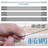 60Pcs Plain End Scroll Saw Blade Set 5 inch TPI 10/12/28 Fine Cut Power Tools Accessories Woodworking for Most Wood Plastic DIY