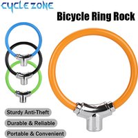 Portable Cable Ring Key Lock Aluminium Alloy Thickened Ring Lock Mountain Bike Anti-Theft Lock with 2 Keys Bicycle Accessories
