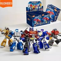 Blokees Transformers Shining Version Wave2 Shining 1985 Optimus Prime Sunstorm Assembled Building Blocks Figure Movable Toy Gift