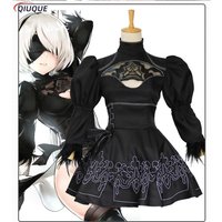 S-5XL Nier Automata Yorha 2B Cosplay Costume Game Suits Women Role Play Halloween Party Fancy Dress Outfits