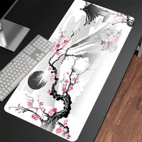 Ink Painting Cherry Blossom Mouse Pad Gaming printon demand New Mousepad XXL Mouse Mat Office Natural Rubber Soft Mice Pads