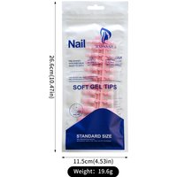 120pcs Short Square False Toe Nail Tips Pink French Soft Gel Press On Toenails White Edge Fake Toe nails Full Cover Toe Nail Tip