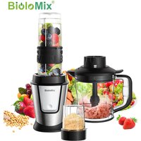 BioloMix 700 W kompakter Küchenmixer, 3-in-1-Entsafter, Küchenmaschine und Trockenmühle, perfekt für die Herstellung frischer Säfte und Dips