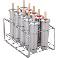 DIY Stainless Steel Ice Pop Mold Creative Fruit 10 Grid Ice Cream Maker Cube Mold
