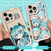 Hatsune Miku Q version emoji Kawaii moe Case for IPhone 17 Air 16 16E 15 14 13 12 11 Pro Max X XS X S Max XR SE 2020 SE4 7 8