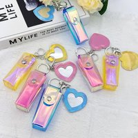 New Portable Lipstick Bag Pouch Lip Balm Bag Keychain Holder Creative Lipsticks Protective Cover With Mirror