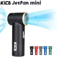Kica JetFan mini Portable Cooling Fan, Pocket Size Handheld Air Blower, Rechargeable Fan with 13H Battery, Compact Metal Body