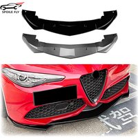 For Alfa Romeo Giulia 952 2015-2024 Version High Quality ABS Car Front Lip Bumper Spoiler Glossy Black Carbon Fiber Look