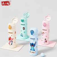X&W Zootopia Cartoon Thermal Mug 316 Stainless Steel Pop-up Straw Cup Leak-proof Judy Nick Sports Insulated Cup Office Drinkware