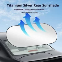 Car Titanium Silver Shade Rear Gear Shade Rear Gear Sunscreen Heat Insulation Shade Car Shade