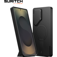 SURITCH Case For Samsung Galaxy S25 Ultra 6.9 Inch Case Magnetic Protective Cover with Camera Cover & Adjustable Metal Kickstand