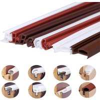 Seal Strip for Wooden Door,Insert Slot Sealing Strip,Home Warmer Energy Saving Rubber Gasket,White Coffee Brown Gray Beige Black