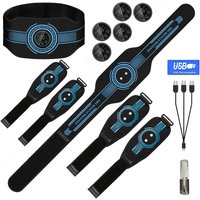 USB Rechargeable Abdominal Muscle Trainer Abdominal Toning Belt Muscle Toner Waist Arm Leg Training Home Gym Fitness Massager