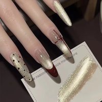 WS 1Pcs 2026 New Golden Little Monk Cat Eye Gel Nail Enhancements Cat Eye Enamel Explosion Flash Nail Polish DIY At Home Nails