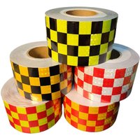 Grid Reflective Tape 10cm*5m Waterproof Self Adhesive High Visibility Caution Warning Safety Strips Reflector Stickers For Truck