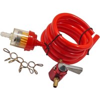 1M Fuel Hose Pipe Inline Oil Pipe CNC Gas Fuel Filter Tank Switch Petcock Clips Clamp Set For Honda Motorcycle Dirt Bike Scooter