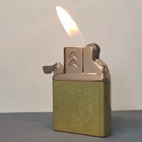 Double Fire Switch Butane Lighter Brass Windproof Movement Gas Inflate Inner Insert Conventional ZP Replace Accessories