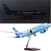 1/130 Large Scale for Etihad 787 Airplane Model with Stand for Adult Aviation Souvenir Plane Gift, Home or Office Desktop Decor