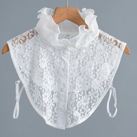 Blouse Tops Layered Ruffle Lace False Collar Sweater Shirt Decorative Fake Collar Detachable Stand Collar Clothes Accessories