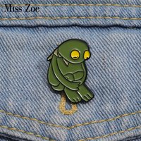 Sad Animal Enamel Pins Custom Lonely Frog Brooches Lapel Badges Cartoon Animals Jewelry Gift for Kids Friends