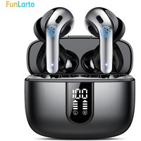 Wireless Earphones with Bluetooth 5.3, Quad-Mic Call Noise Reduction ENC, 50H Playtimes Wireless Earbuds Bluetooth Headphones