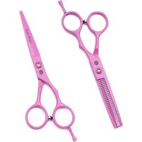 Ciseaux de coiffure 5.5 "rose inoxydable professionnel ciseaux de coupe de cheveux ciseaux amincissants ciseaux de coiffeur ensemble de coupe de cheveux Z1013