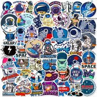 10/25/50pcs Outer Space Graffiti Stickers Cartoon Astronaut for DIY Decor Laptop Travel Luggage Skateboard Helmet Phone Guitar