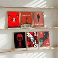 Movie Trror 28 Days Later horror Vintage Posters Sticky Whitepaper Prints Posters Artwork Posters Wall Stickers