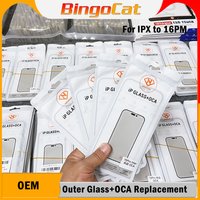 Novecel 5PC 16E OEM Glass+OCA For iPhone 17 17Pro 15 15Pro Max 16 16Pro Max 14 13 12 LCD Screen Outer Glass Panel Replacement